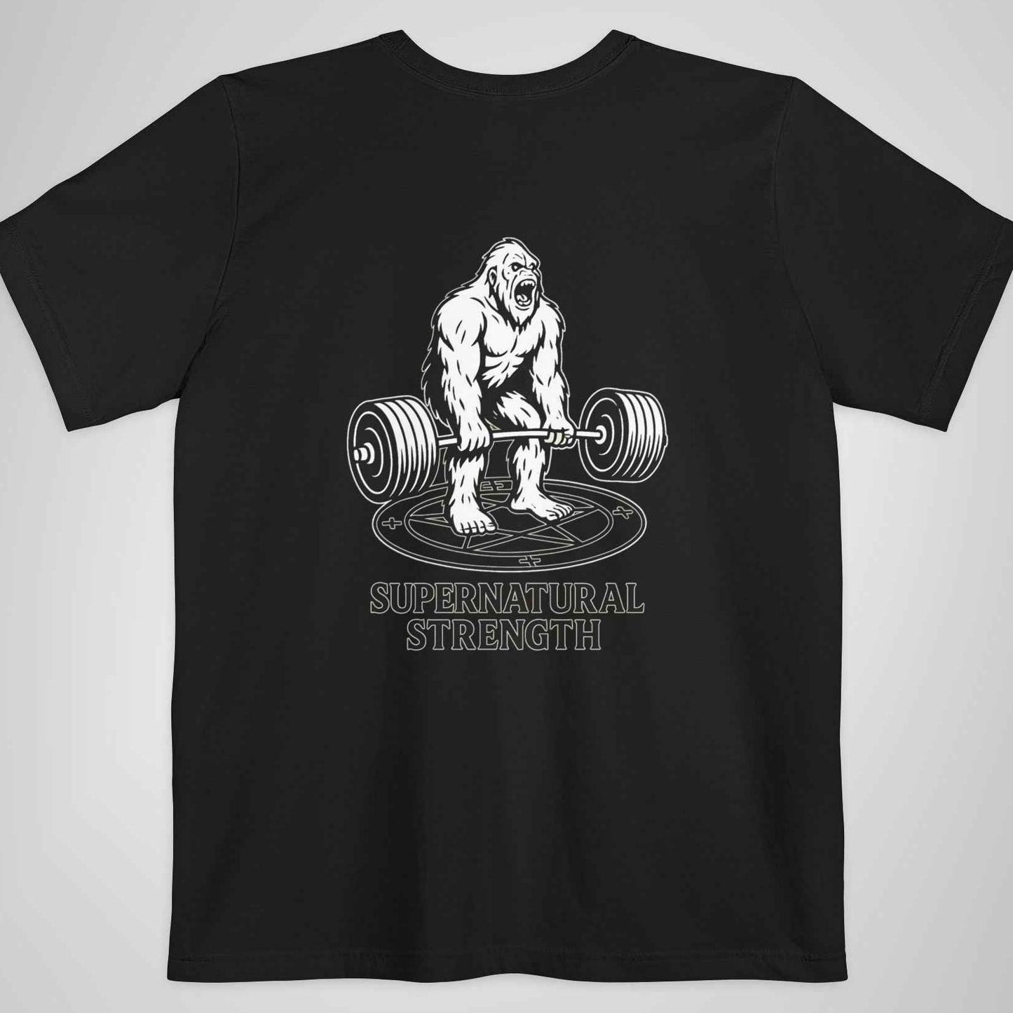 Lineart Bigfoot Deadlift Tee - Pocket Shirt - Cryptid Collection
