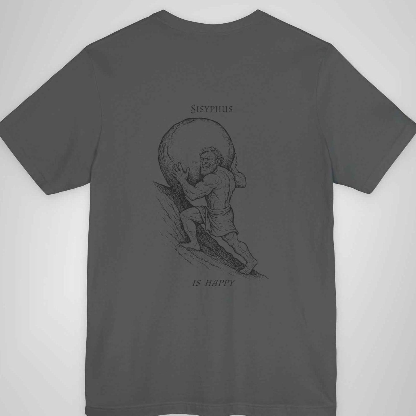 Sisyphus Is Happy - Mythical Strength Lineart Tee