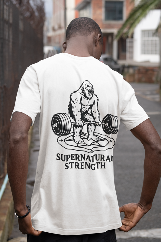 Lineart Bigfoot Deadlift Tee -  Pocket Shirt - Cryptid Collection
