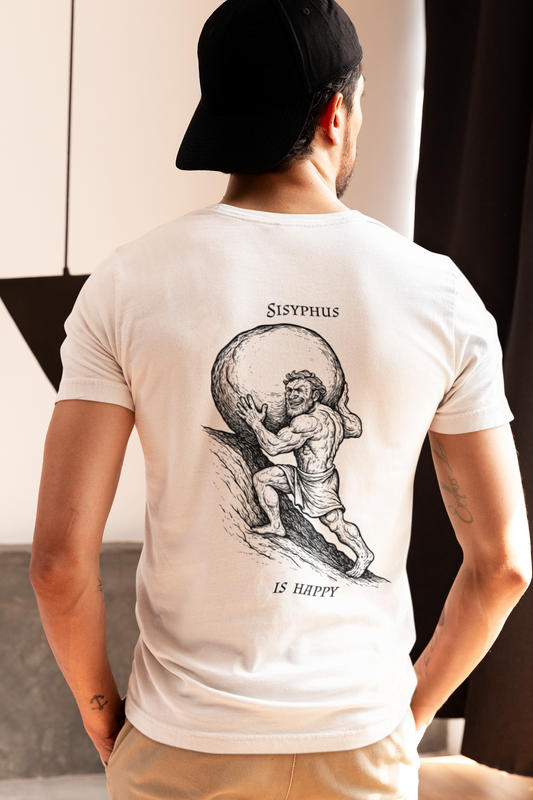 Sisyphus Is Happy - Mythical Strength Lineart Tee