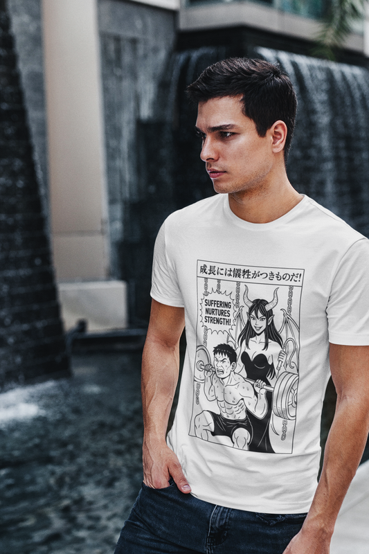Suffering Nurtures Strength - Manga Gym Graphic Tee