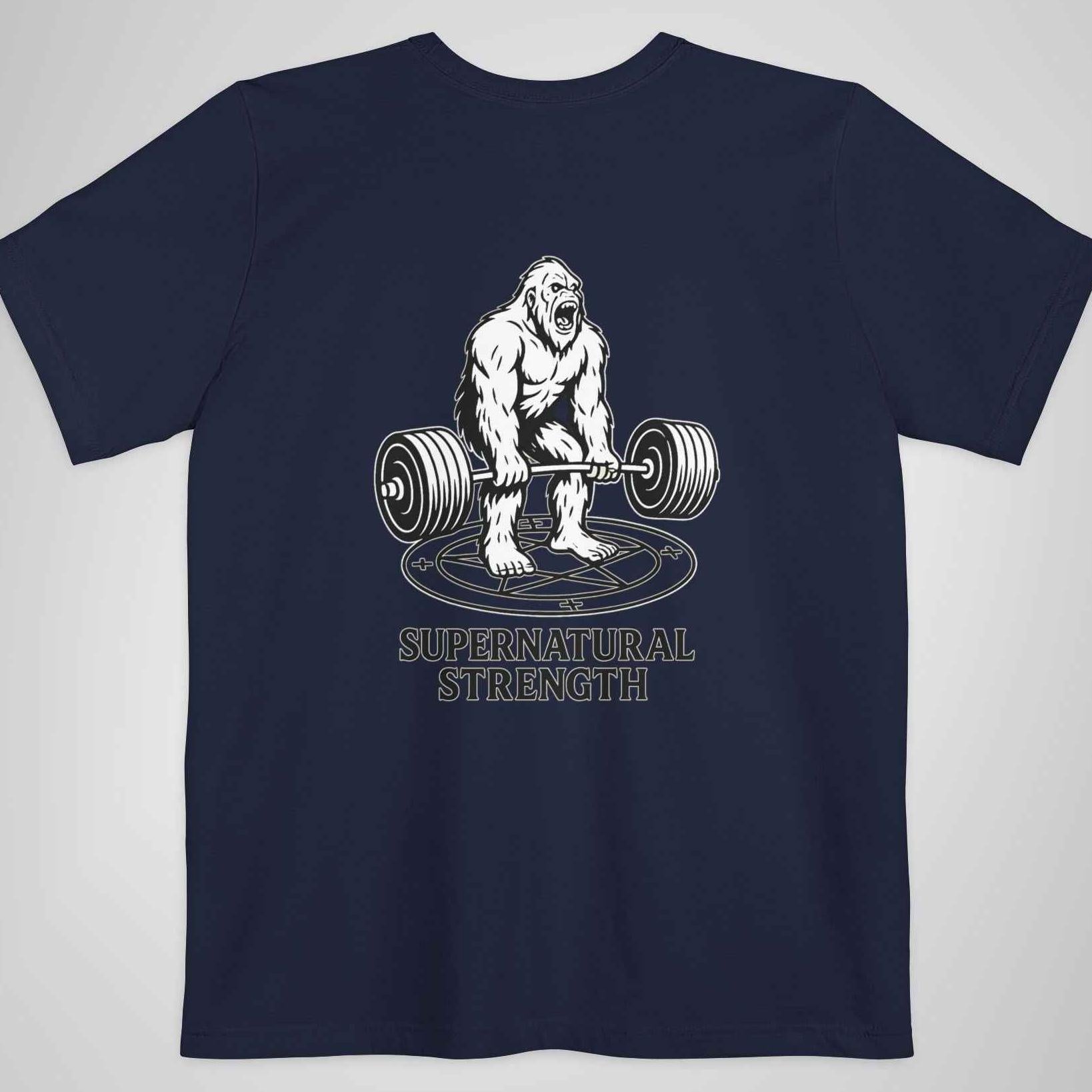 Lineart Bigfoot Deadlift Tee -  Pocket Shirt - Cryptid Collection