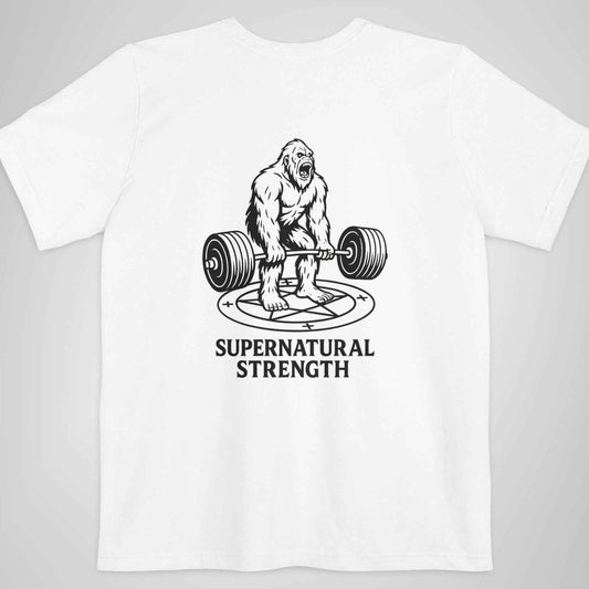 Lineart Bigfoot Deadlift Tee -  Pocket Shirt - Cryptid Collection