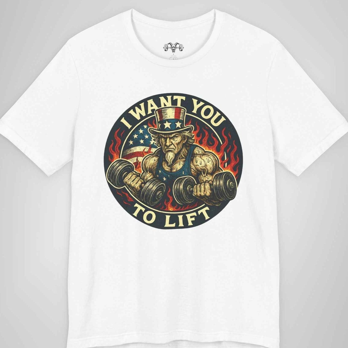 Uncle Sam Wants You To Lift Shirt - Patriotic Bodybuilding Graphic Tee